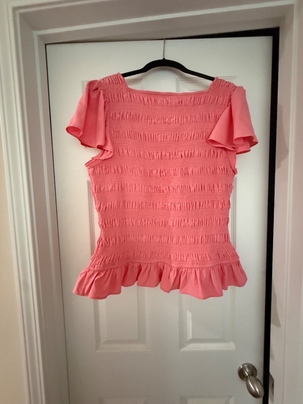 Ivy City Janessa Pink Short Flutter Sleeve Top size large NWOT - Picture 8 of 8